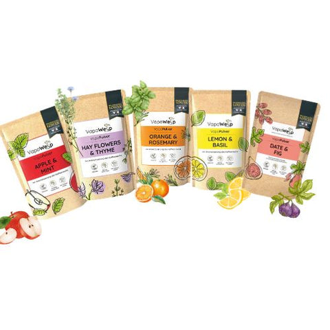 Sparset VapoPulver – alle 5 Sorten für deine VapoWesp Räucherbox VapoWesp